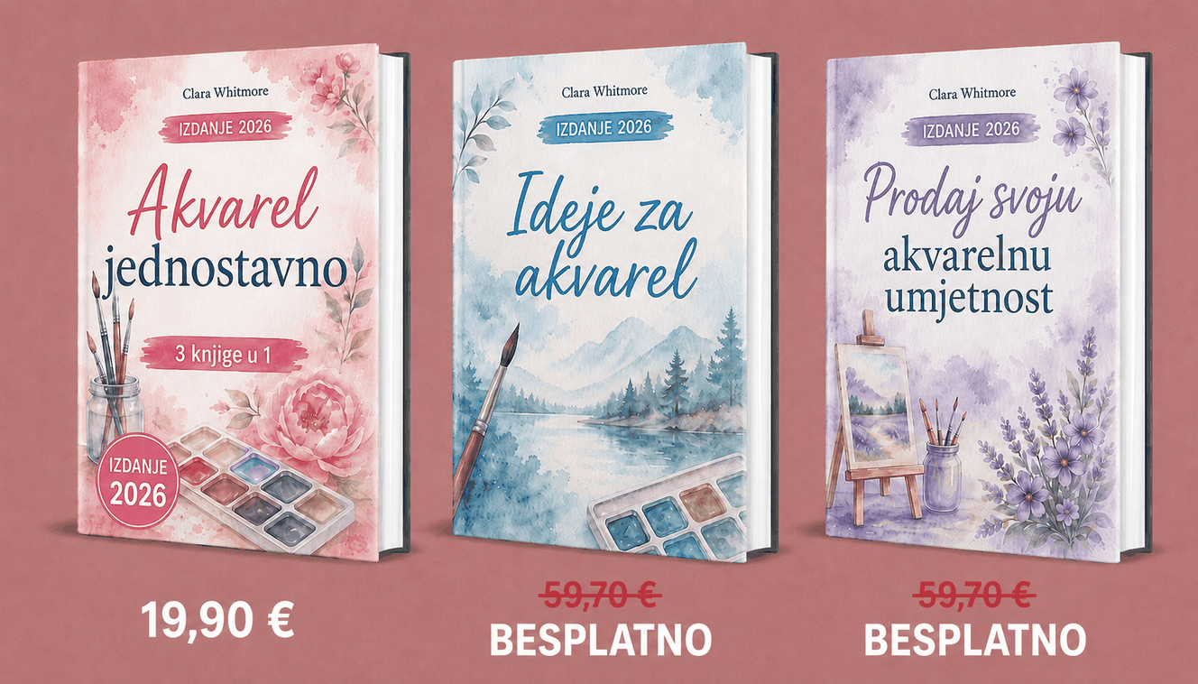 Slikanje Akvarelom – Pregled 3 knjige
