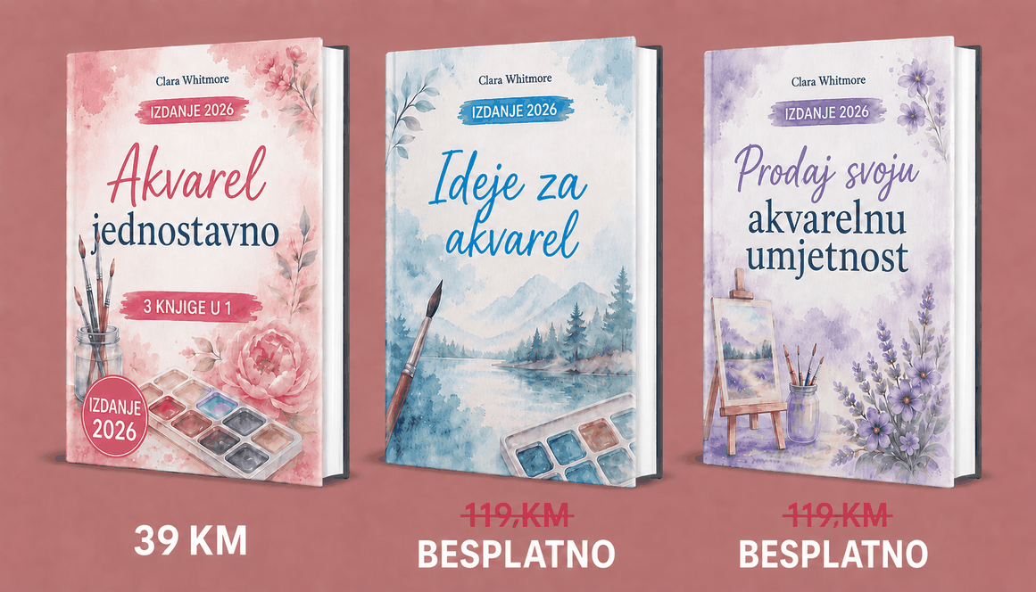 Akvarel Slikanje Jednostavno – 3 Knjige u 1