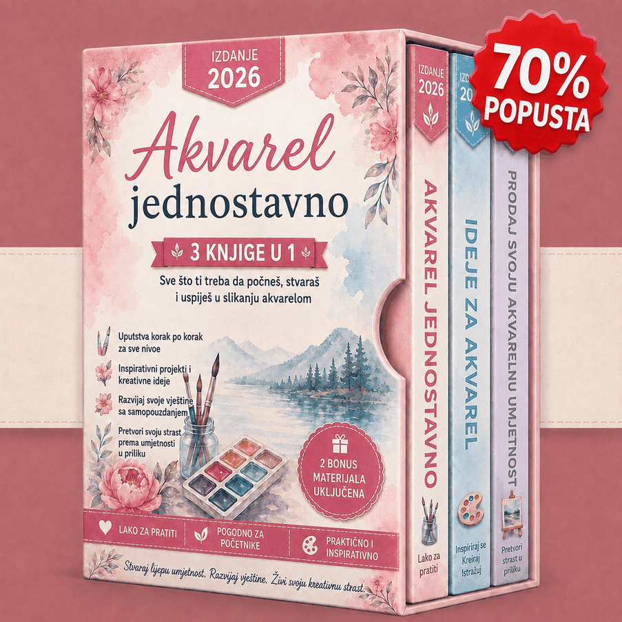 Akvarel Slikanje Jednostavno – 3 Knjige u 1