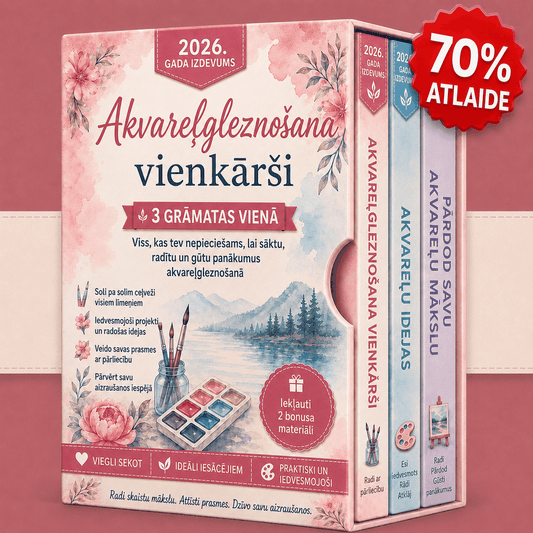 Akvareļa Glezniecība Vienkārši – 3 Grāmatas 1