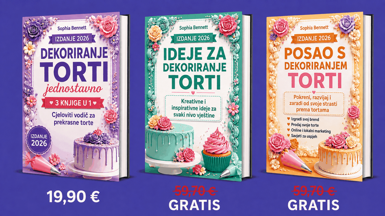 Ukrašavanje Torti Postalo Jednostavno – Komplet 3-u-1