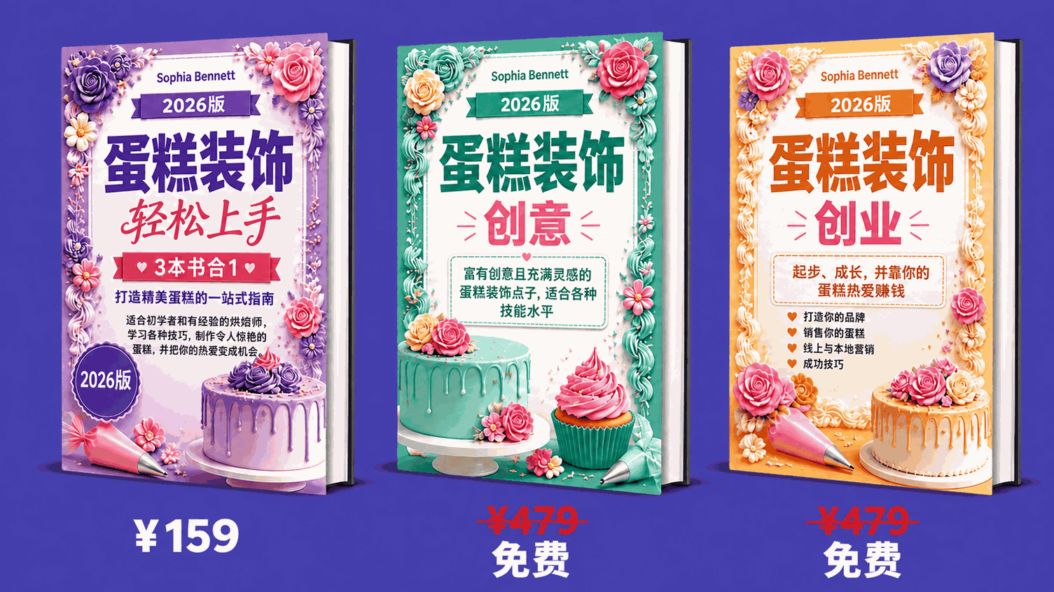 轻松蛋糕装饰 – 3合1礼包