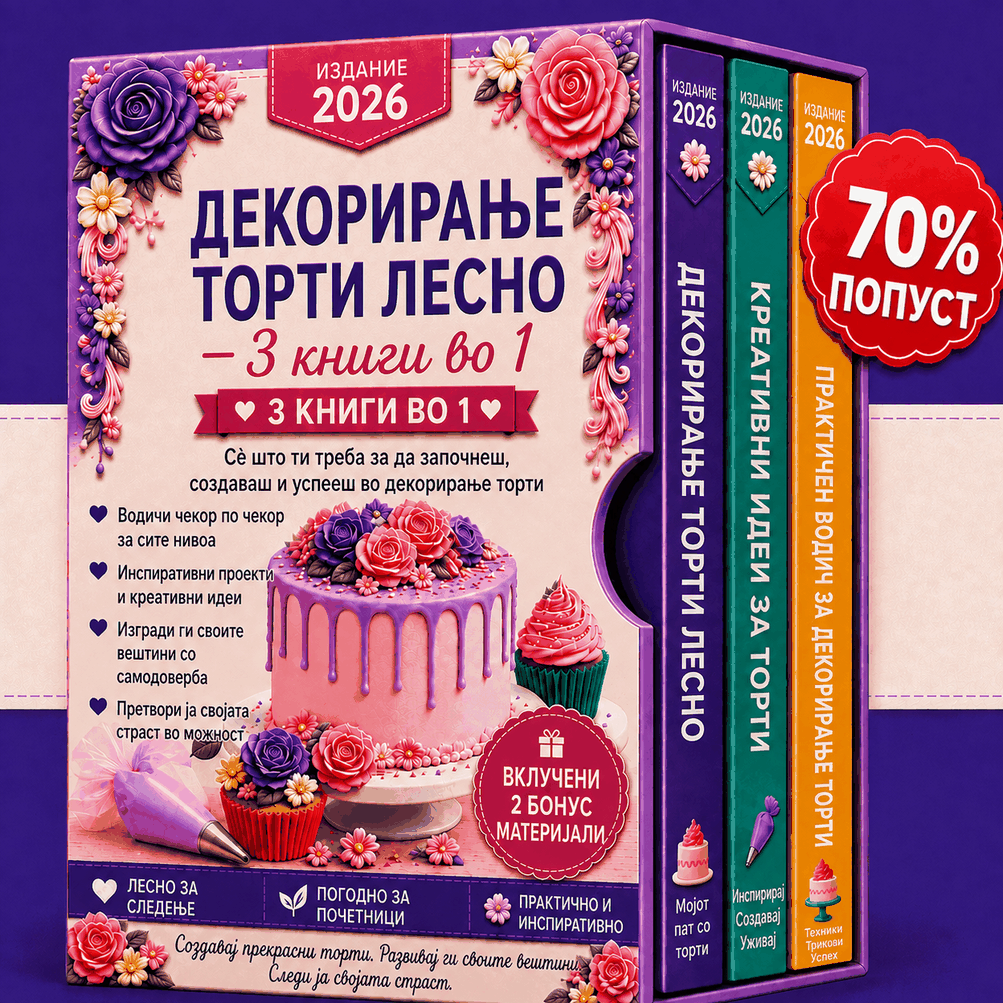 Декорирање Торти Лесно – Пакет 3 во 1