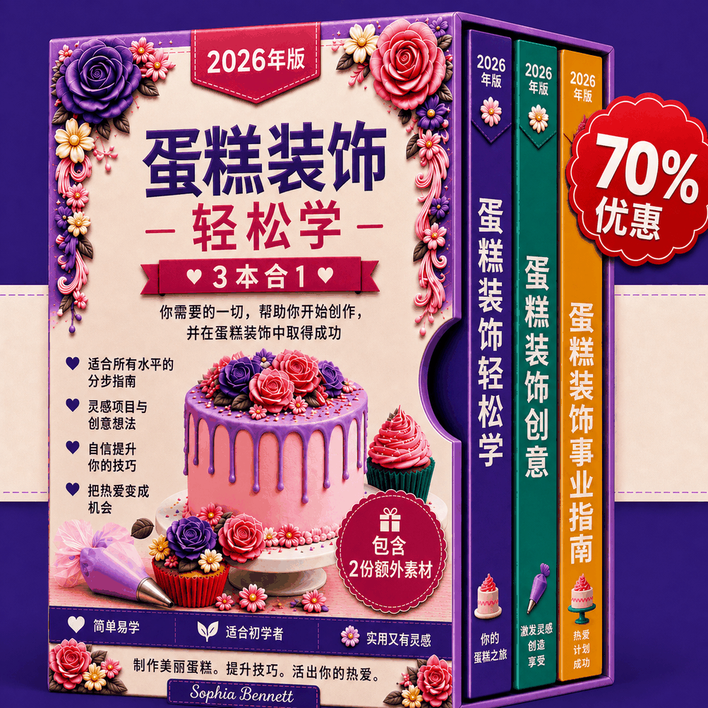 轻松蛋糕装饰 – 3合1礼包