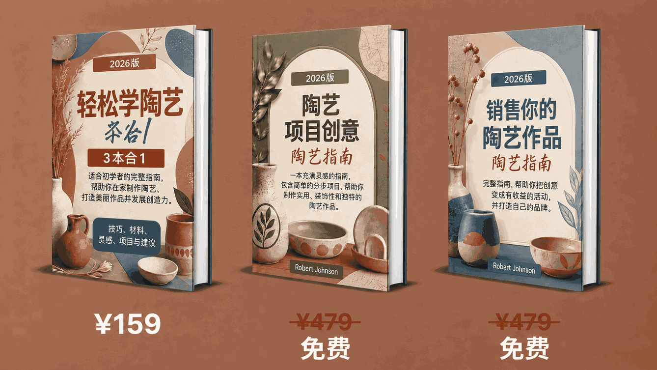 陶艺轻松入门 – 3合1全书