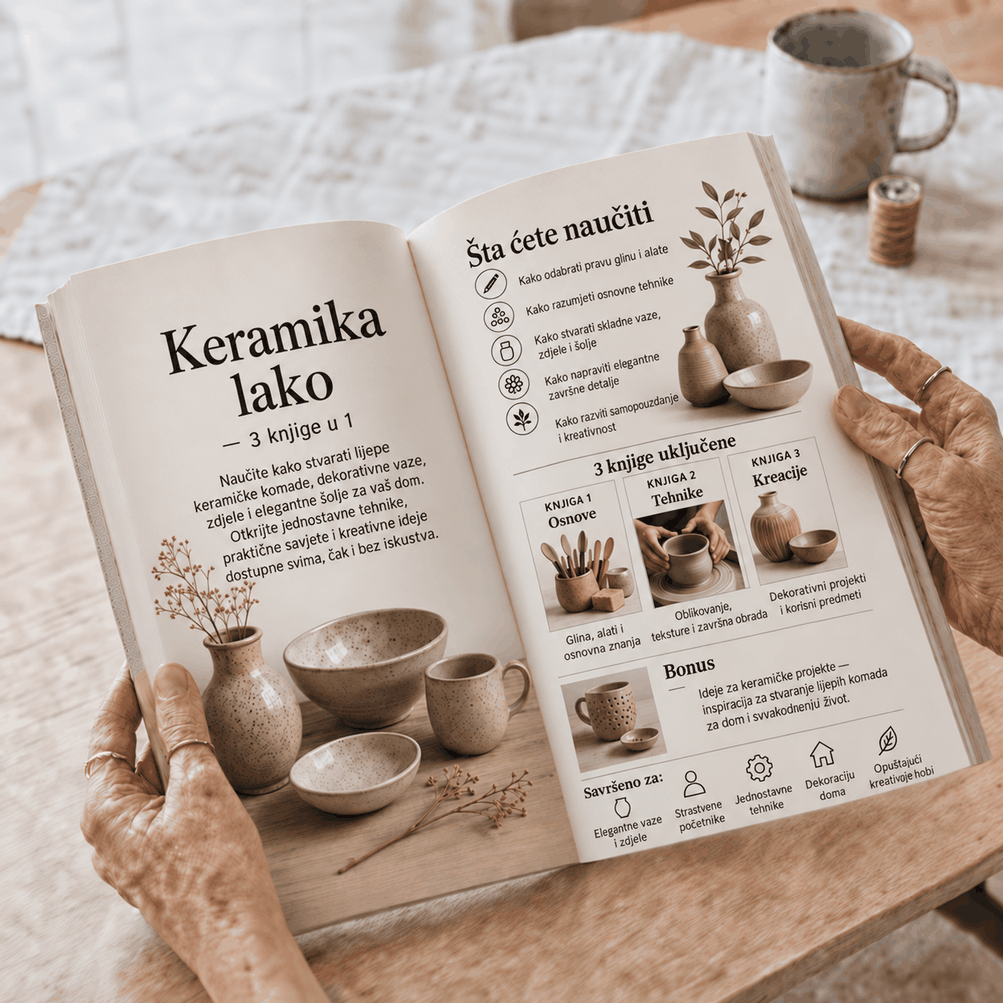 Keramika na Jednostavan Način – 3 Knjige u 1