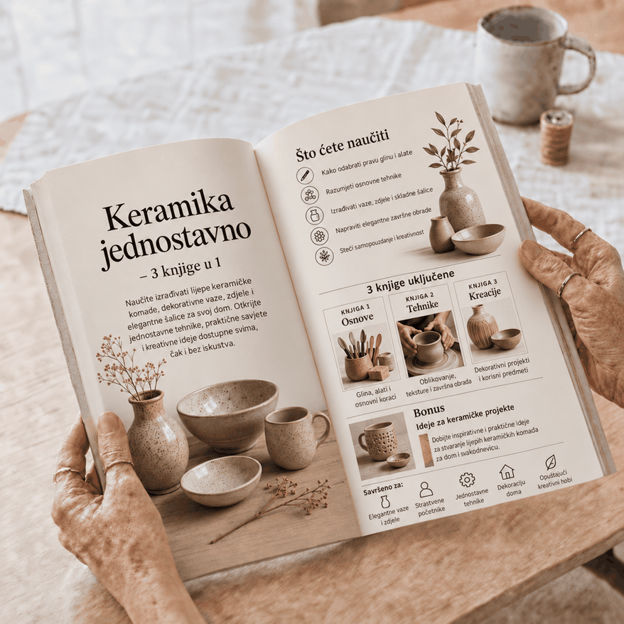 Keramika na Jednostavan Način – 3 Knjige u 1
