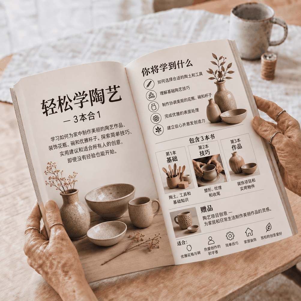 陶艺轻松入门 – 3合1全书
