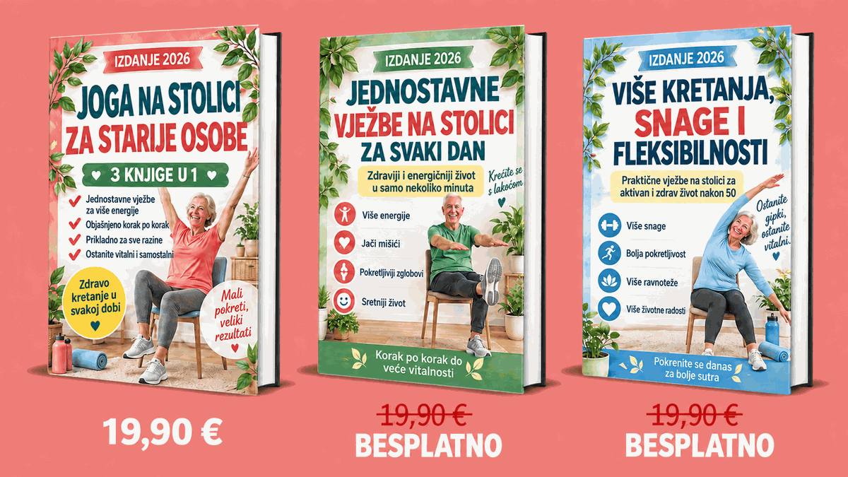 Vježbe na stolici za seniore – 3 Knjige u 1