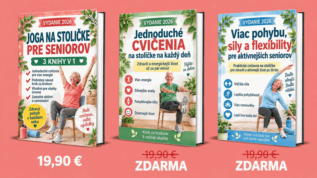 Cvičenie na stoličke pre seniorov – 3 Knihy v 1