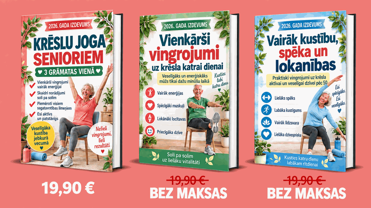 Vingrojumi uz krēsla senioriem – 3 Grāmatas 1