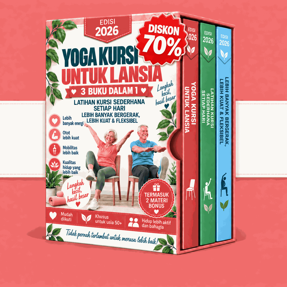 Olahraga Kursi untuk Lansia – 3 Buku dalam 1