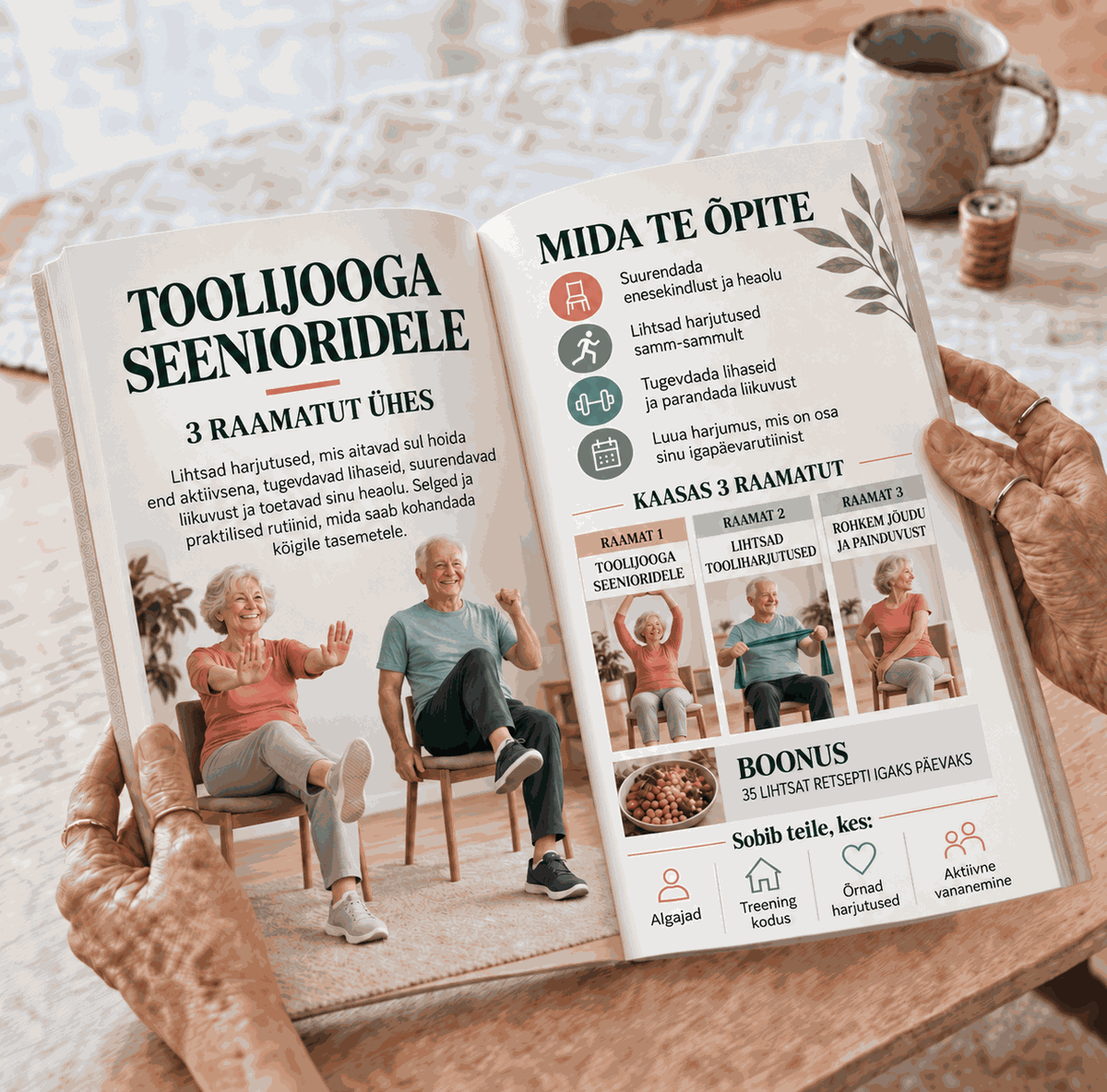 Tooliharjutused eakatele – 3 Raamatut 1-s