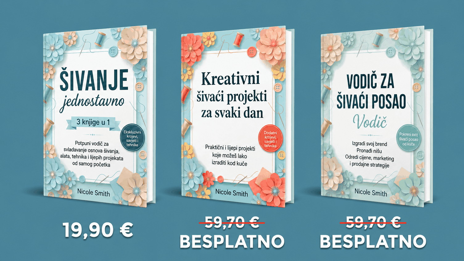 Šivanje učinjeno jednostavnim – 3&nbsp;knjige u 1
