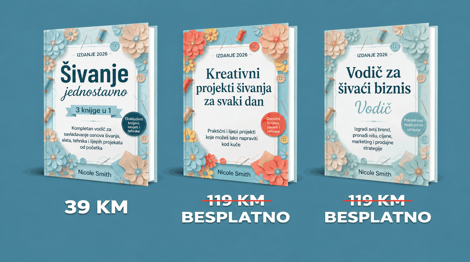 Šivanje Jednostavno – 3 Knjige u 1