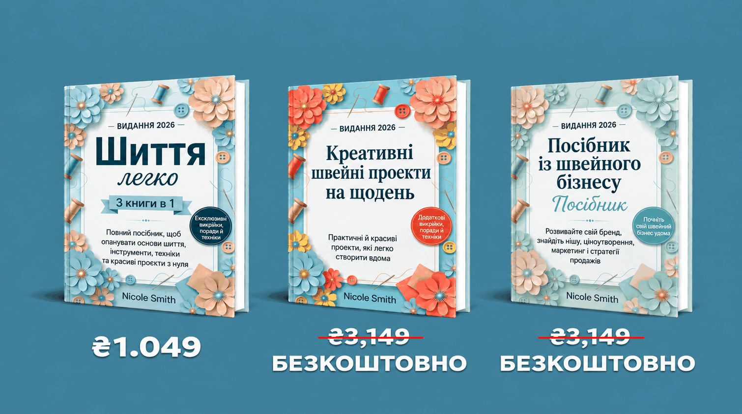 Шиття Легко – 3 Книги в 1
