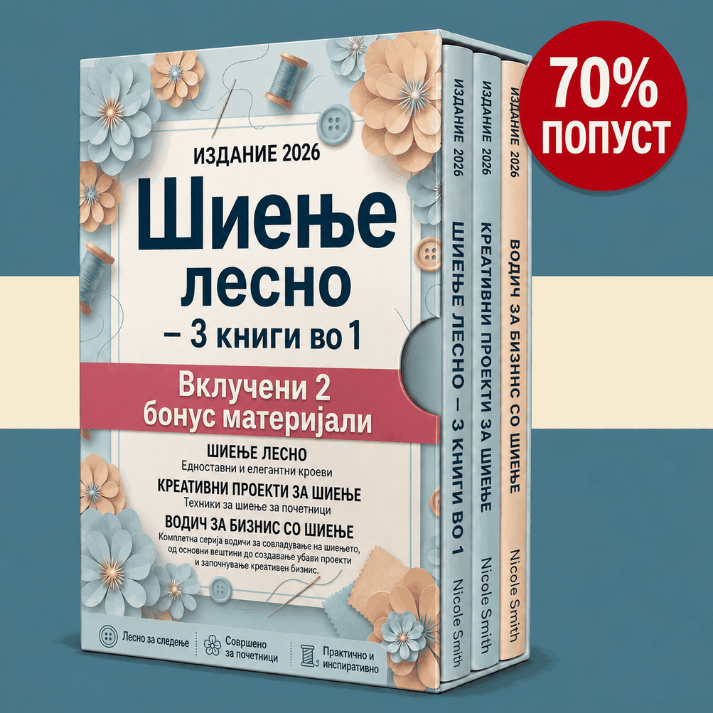 Шиењето направено едноставно – 3&nbsp;книги во 1