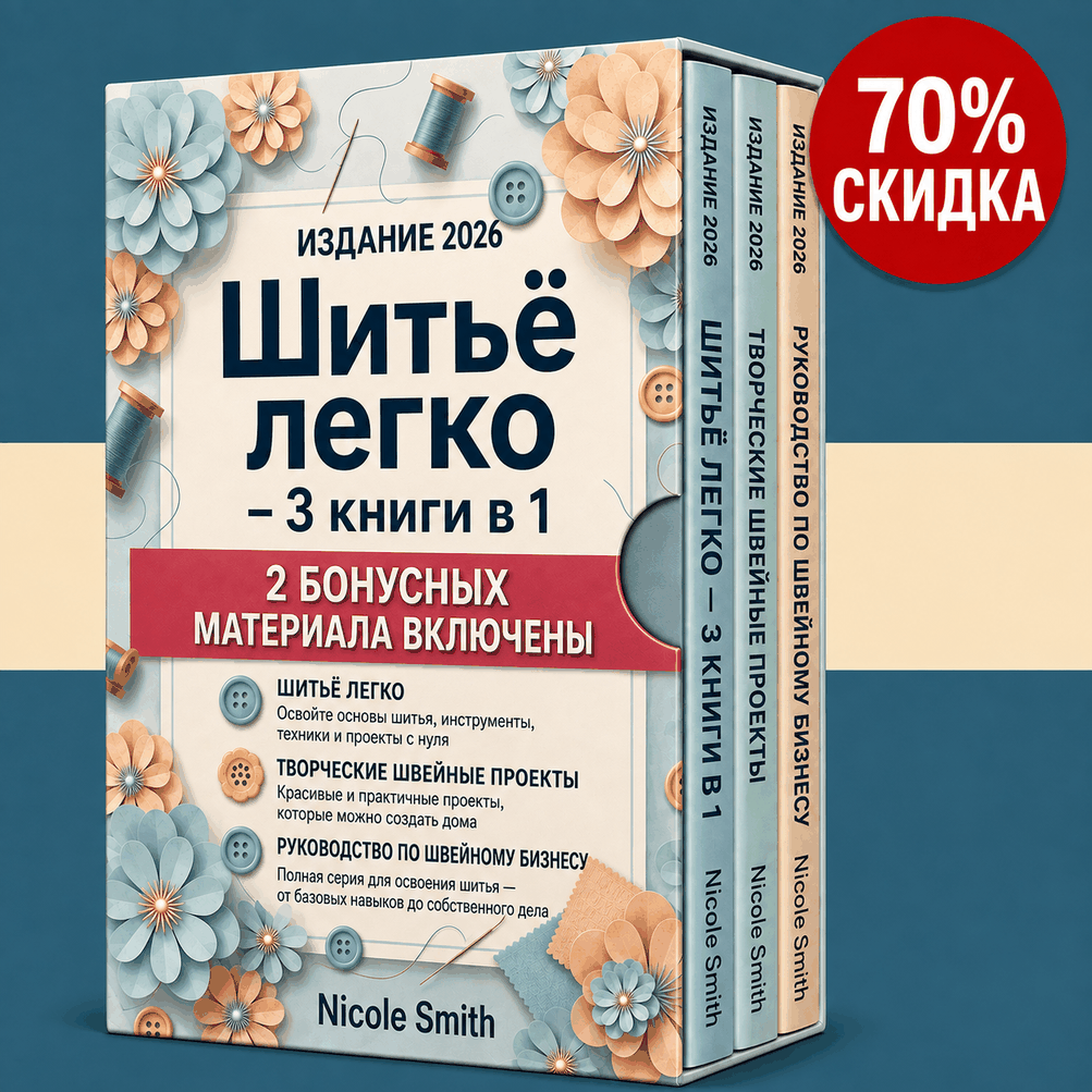 Шитьё Легко – 3 Книги в 1