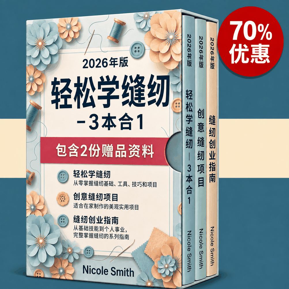 裁缝缝纫轻松学 – 3册合1