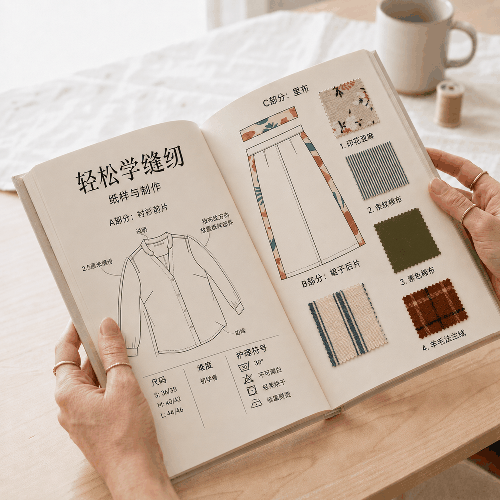 裁缝缝纫轻松学 – 3册合1
