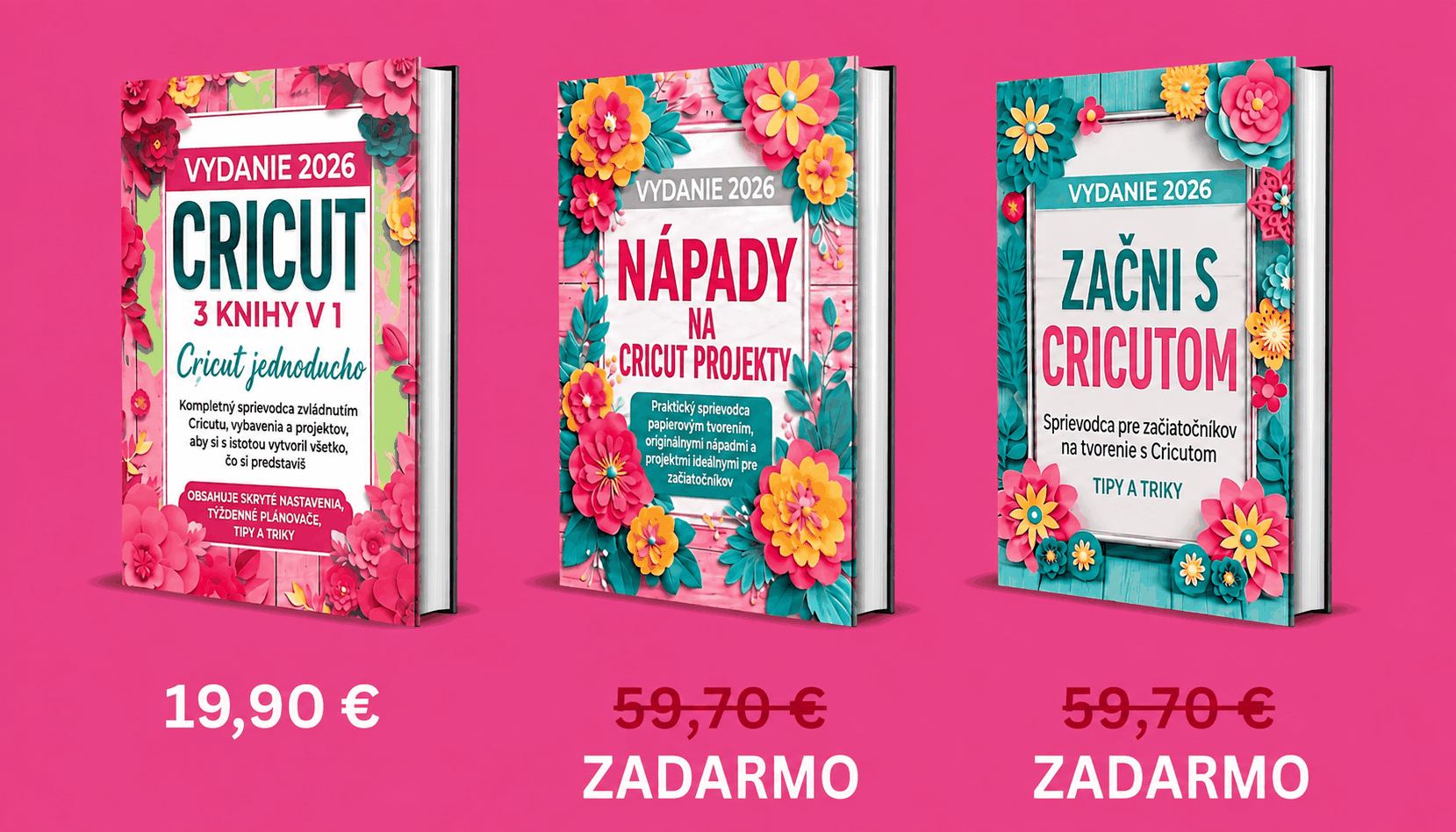 Cricut pre začiatočníkov – 3&nbsp;knihy v 1