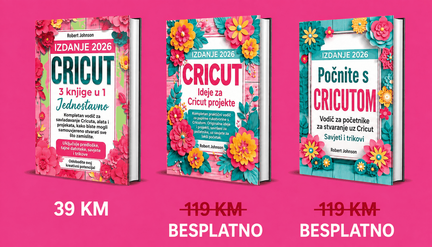 Cricut za početnike – 3 knjige u 1