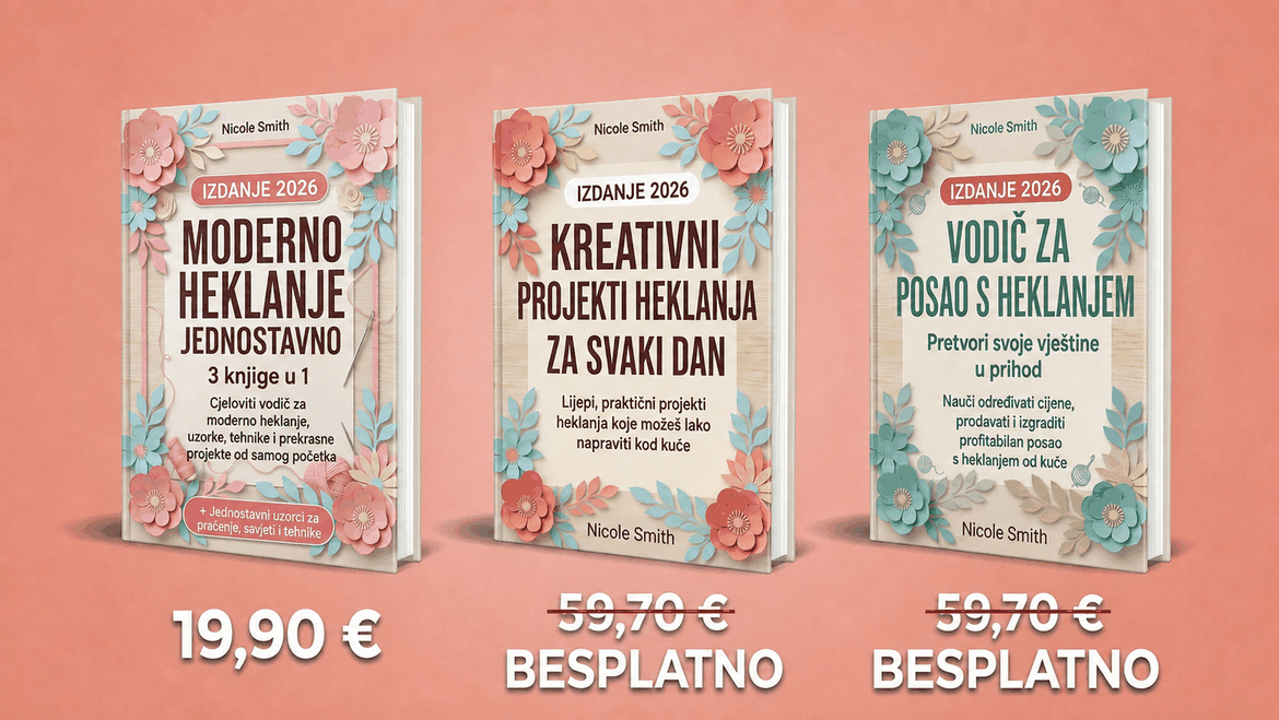 Pregled kompleta od 3 knjige modernog heklanja
