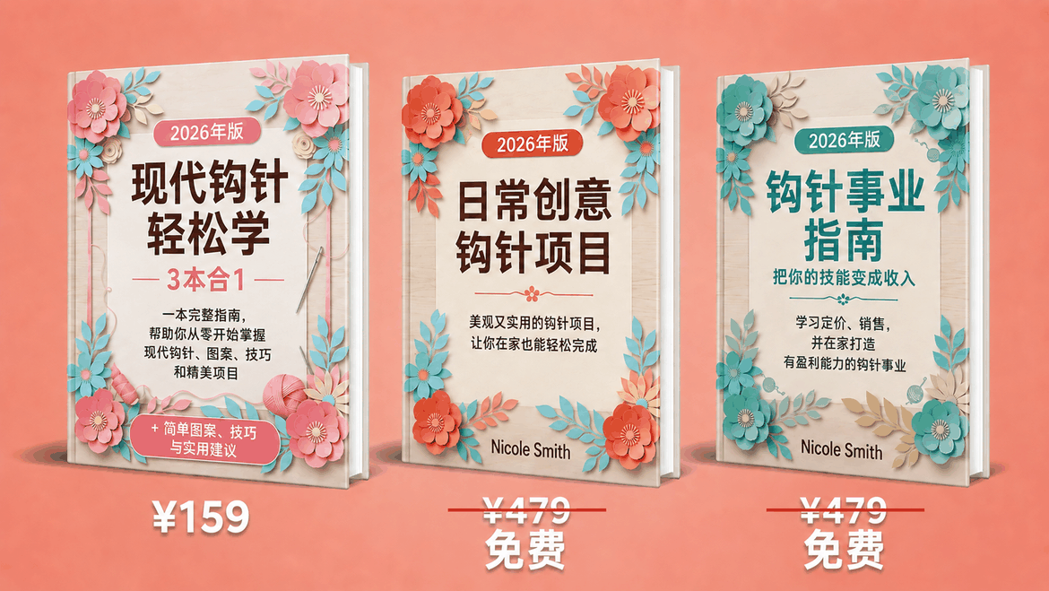 现代钩针编织简易指南 – 3 册合 1