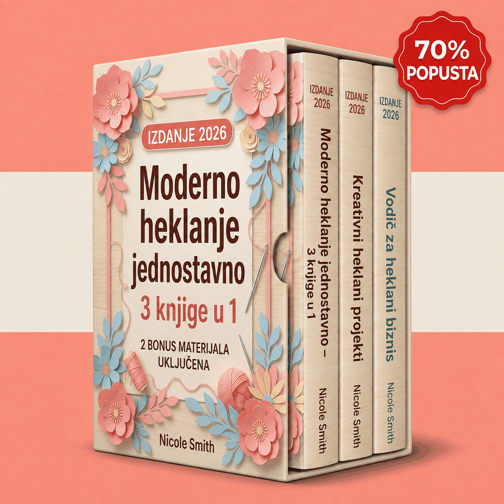 Moderno Heklanje na Jednostavan Način – 3 Knjige u 1
