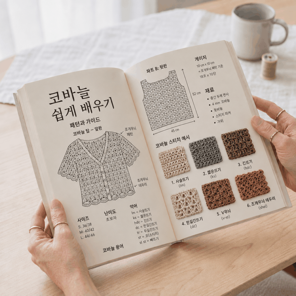 코바늘 손뜨개 도서 미리보기