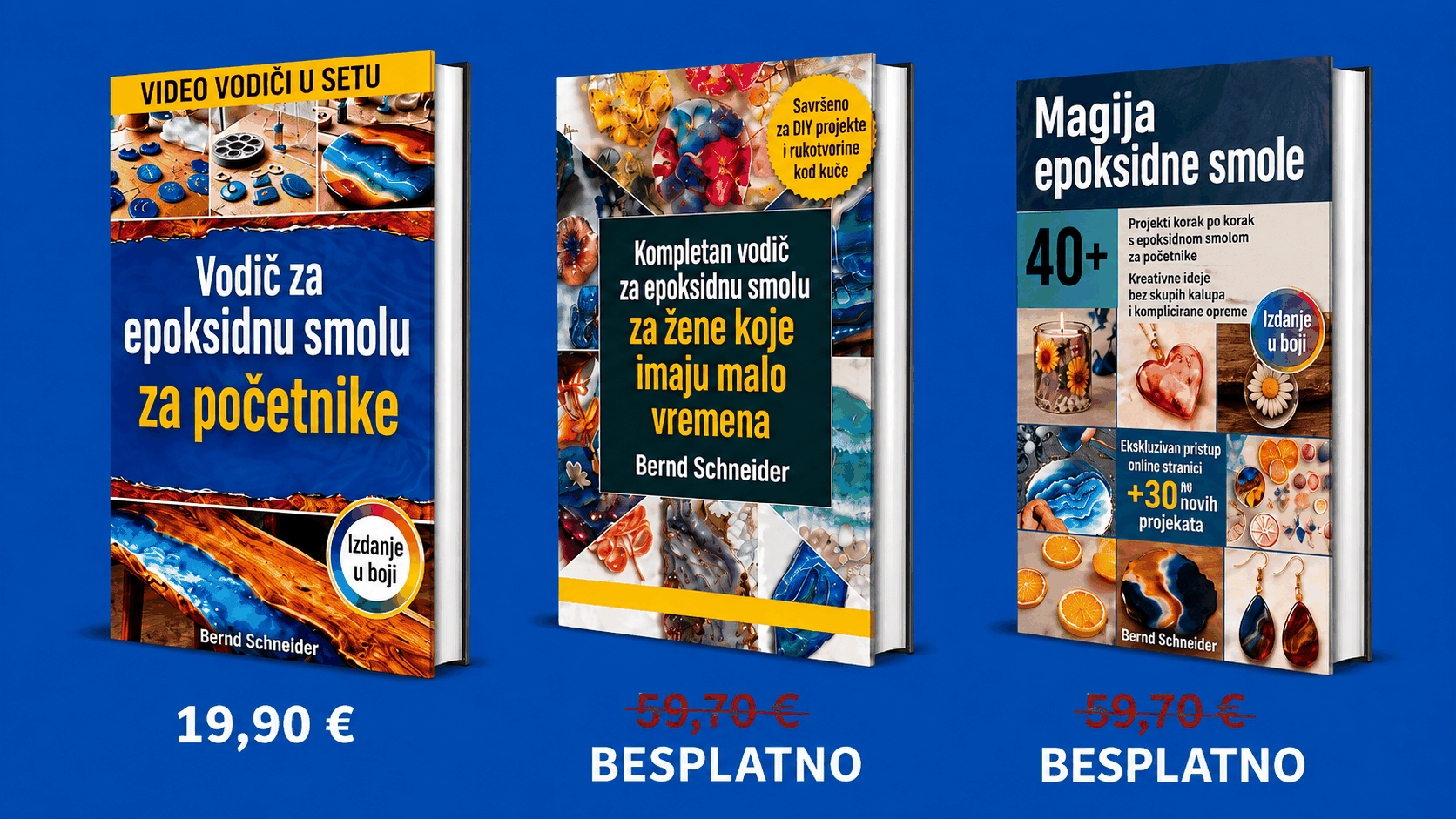 Pogled na stranice vodiča za epoksidnu smolu