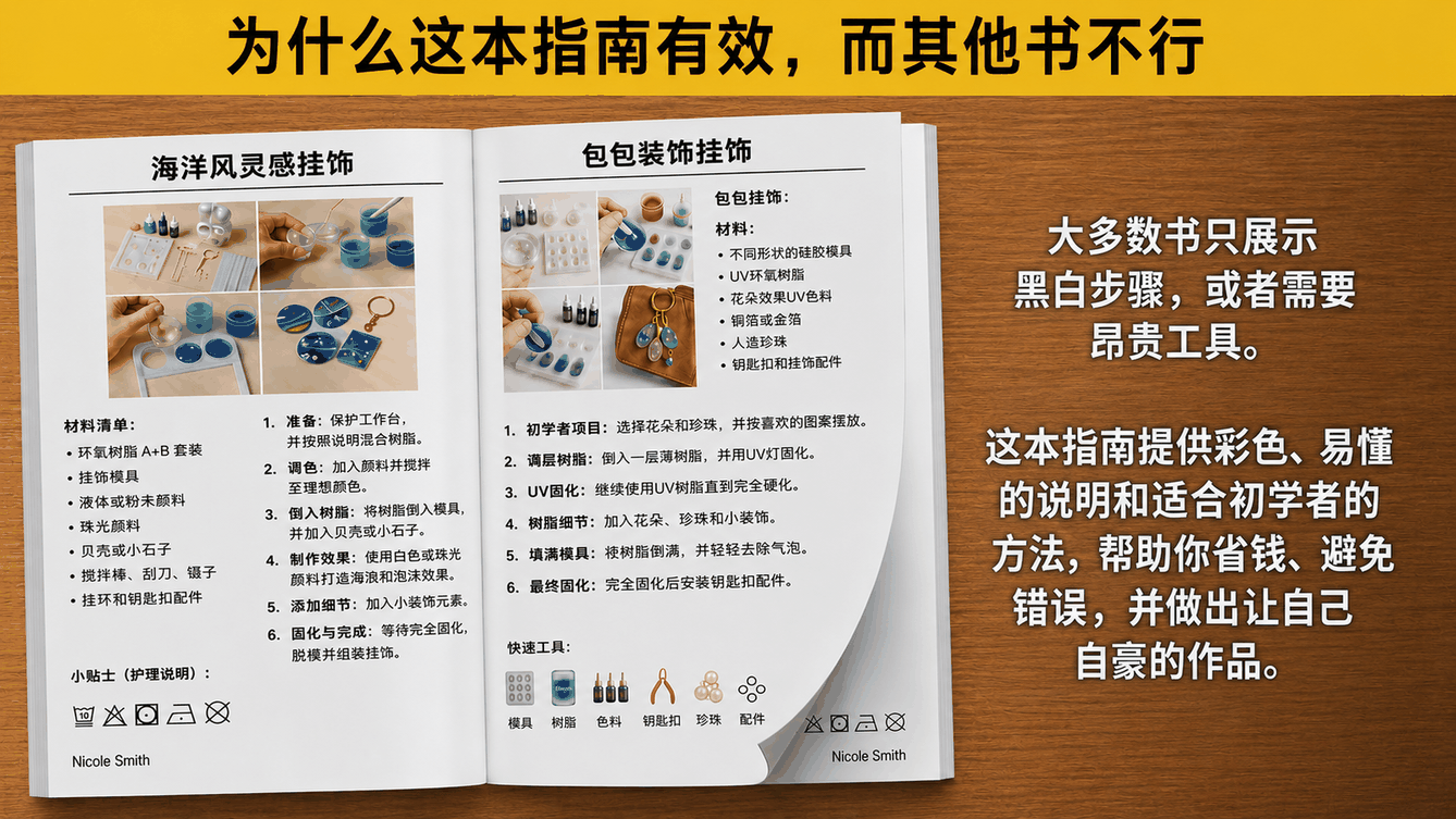 环氧树脂滴胶艺术初学者指南 + 2大赠品