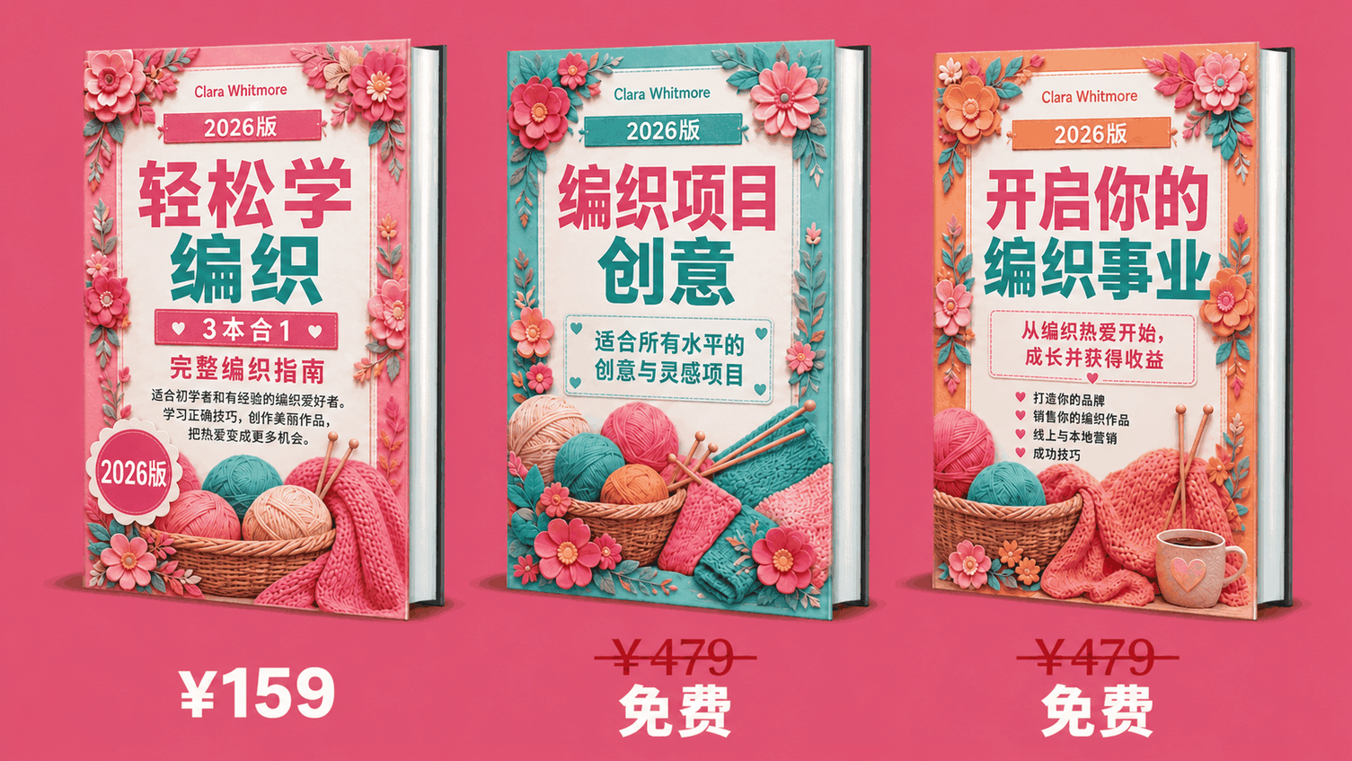 轻松学编织合集 – 3册书预览