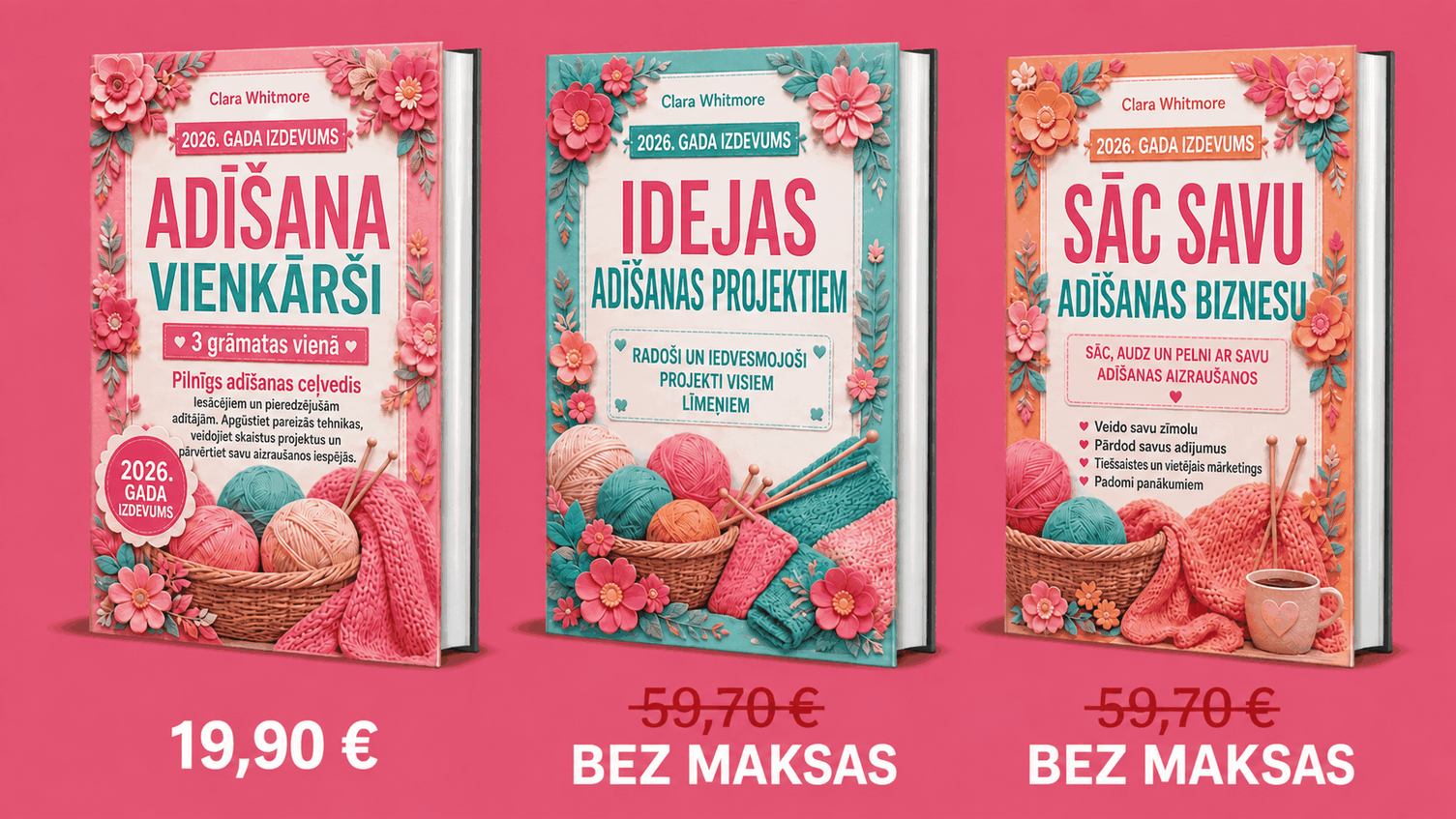 Adīšana Bez Stresa – 3 grāmatu pārskats