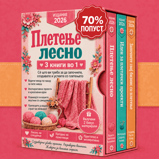 Комплет: Плетење Без Стрес – 3 Книги во 1