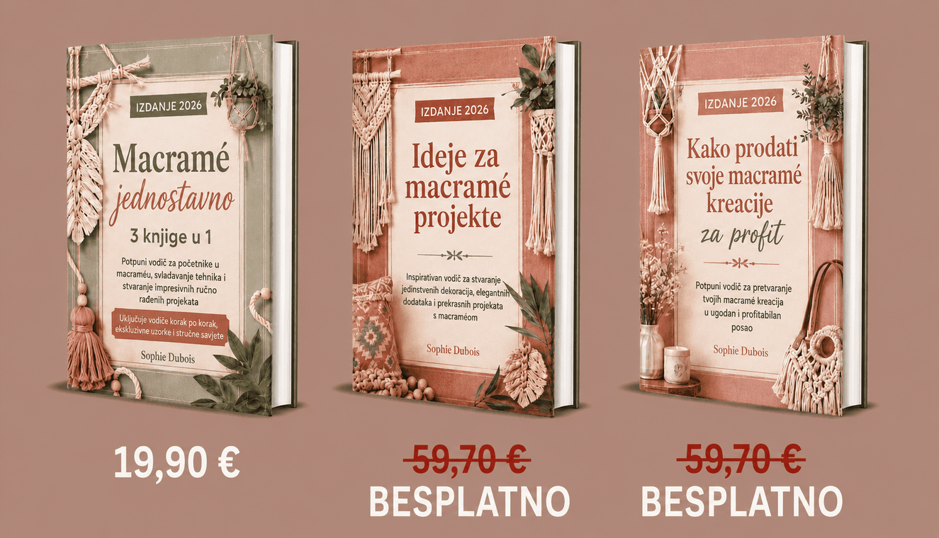Paket: Makrame Jednostavno – 3 Knjige u 1