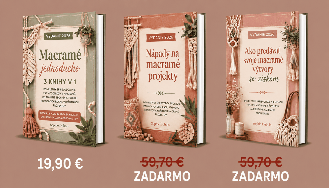 Balík: Makramé Jednoducho – 3 Knihy v 1