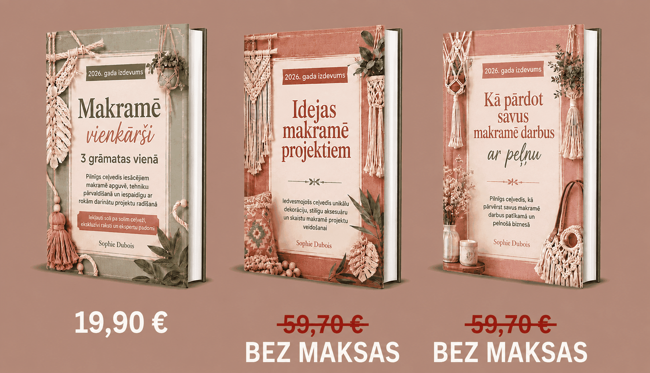 Komplekts: Makramē Viegli – 3 Grāmatas 1