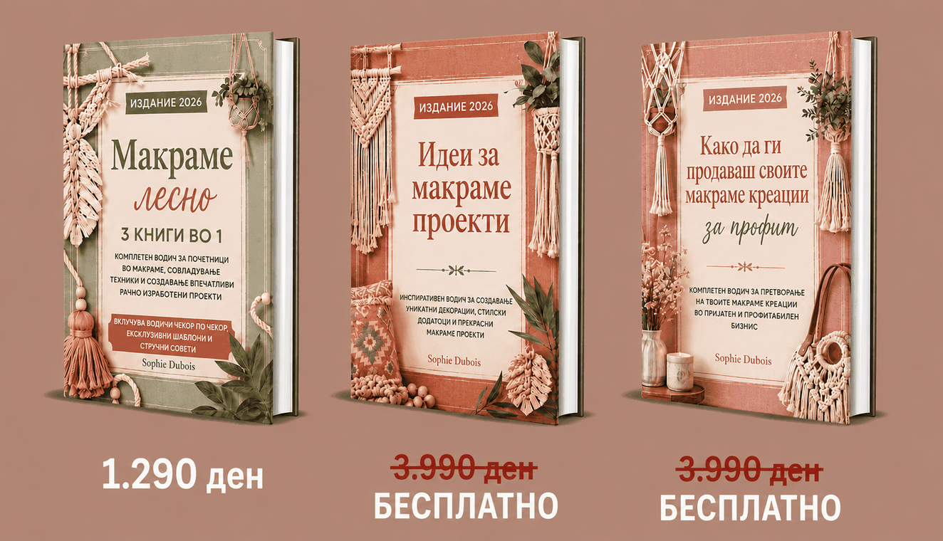 Пакет: Макраме Лесно – 3 Книги во 1