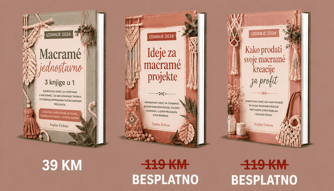 Paket: Makrame Jednostavno – 3 Knjige u 1