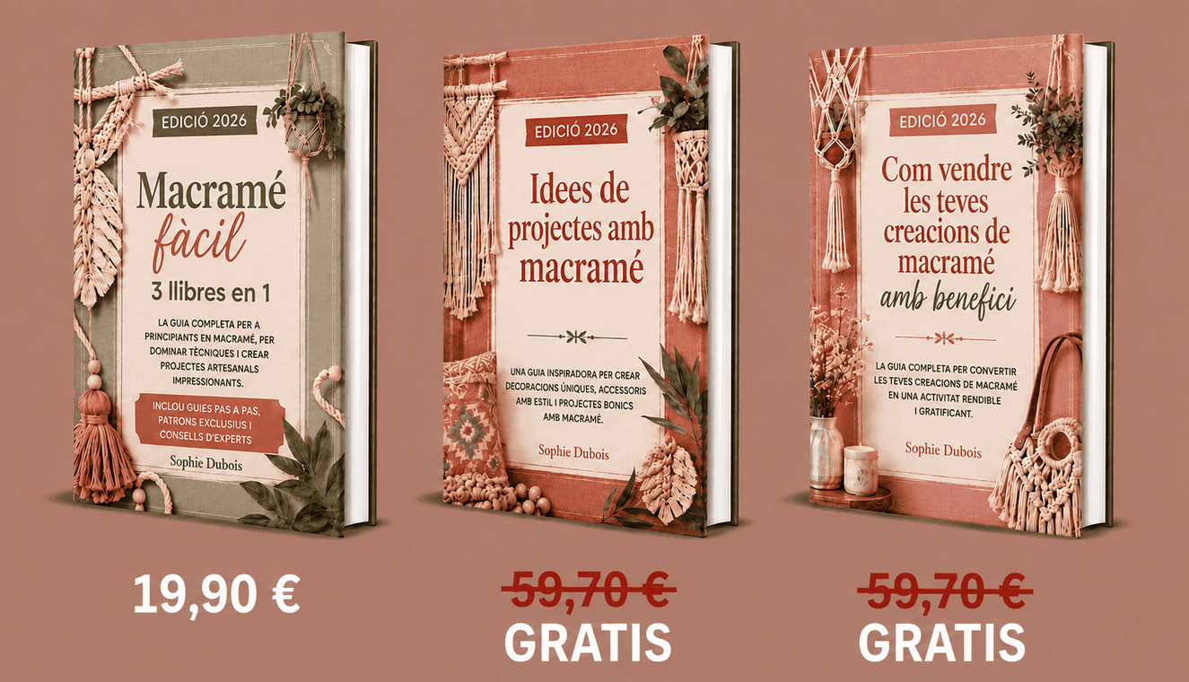 Paquet: Macramé Fàcil – 3 Llibres en 1
