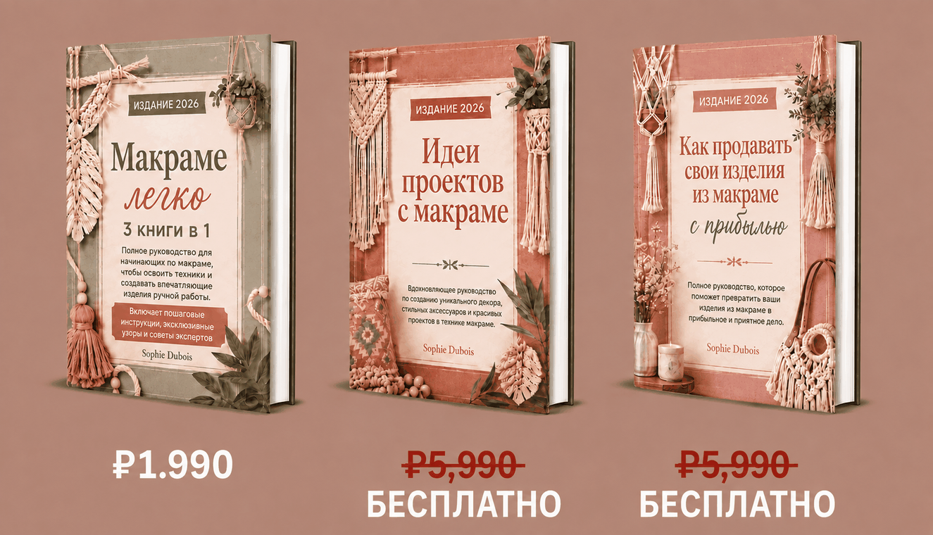 Комплект: Макраме Легко – 3 Книги в 1