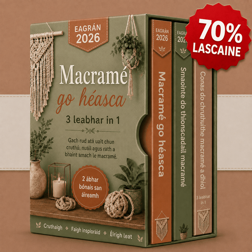 Pacáiste: Makramé Déanta Éasca – 3 Leabhar i 1