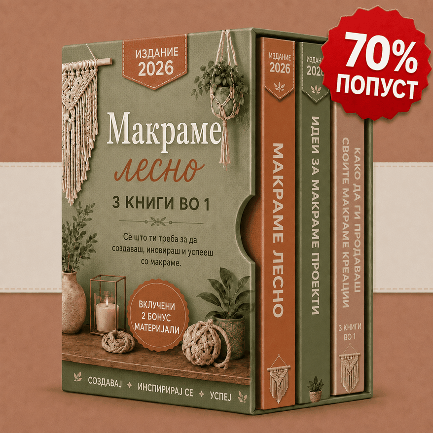 Пакет: Макраме Лесно – 3 Книги во 1