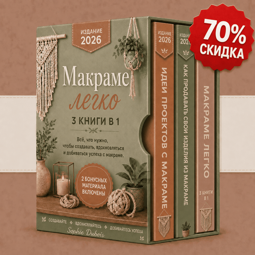 Комплект: Макраме Легко – 3 Книги в 1