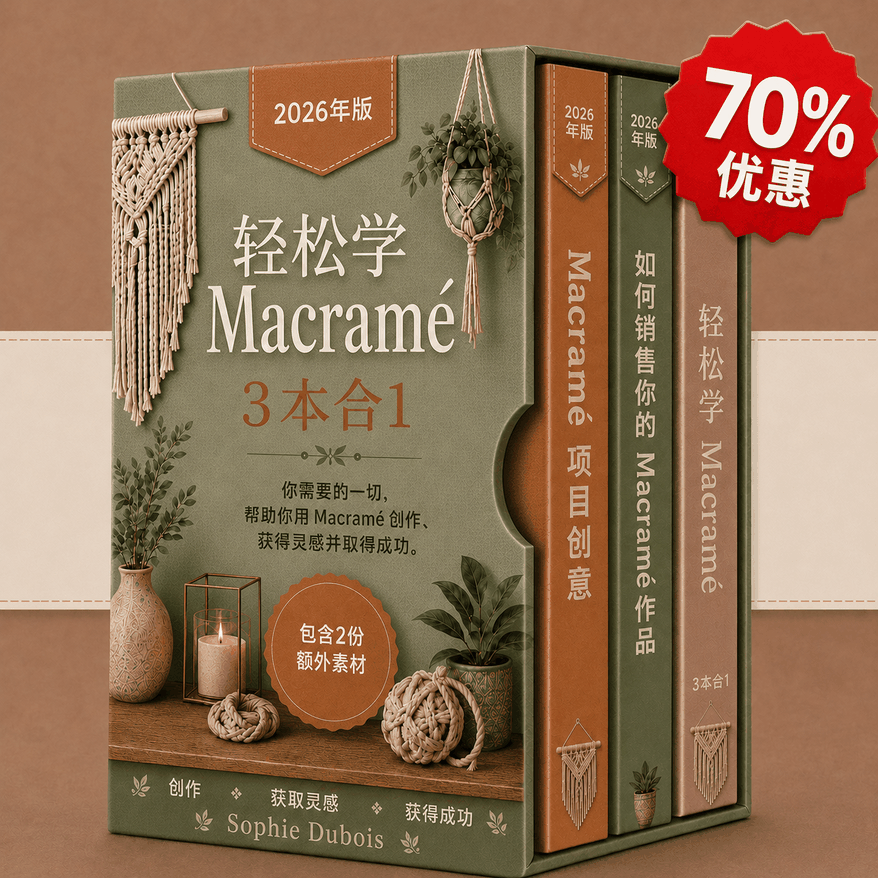 编织水洗绳Macrame轻松学 – 3册合1
