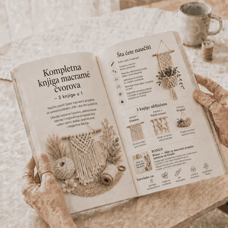 Paket: Makrame Jednostavno – 3 Knjige u 1