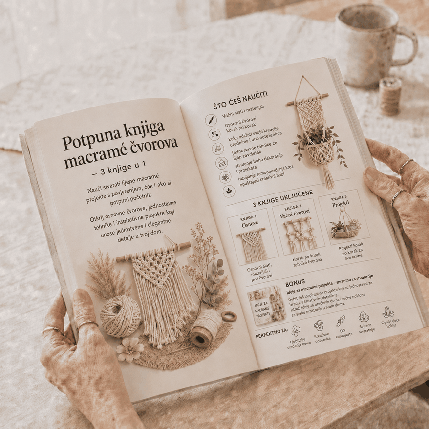 Paket: Makrame Jednostavno – 3 Knjige u 1