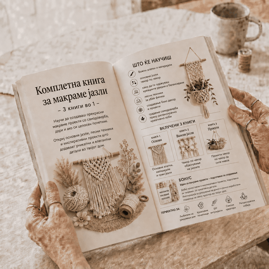 Пакет: Макраме Лесно – 3 Книги во 1