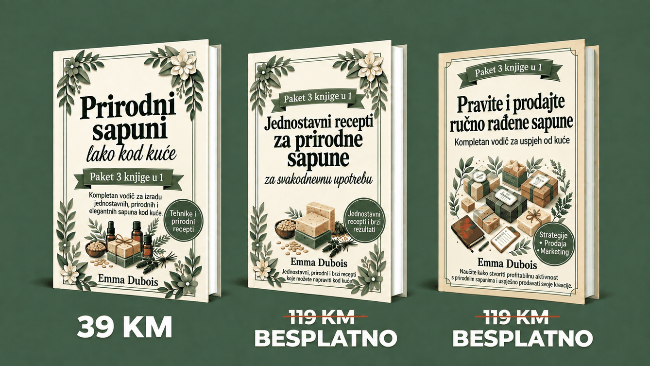 Domaći prirodni sapuni na jednostavan način – 3 Knjige u 1